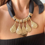 GOLDIE SCARF NECKLACE- EMERALD