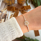 COCO FLOWER STACKING BRACELET - GOLD