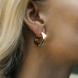 HEXI HOOP EARRINGS - GOLD