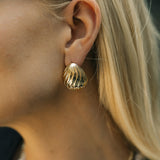 RIPPLE TEARDROP EARRINGS - GOLD