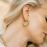 DOTTY HOOP EARRINGS - SILVER