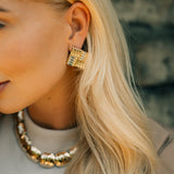 BELLA HEXAGON NECKLACE- SILVER