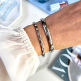 STAR BURST BANGLE- SILVER
