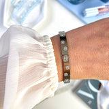 SUN BURST BANGLE- SILVER