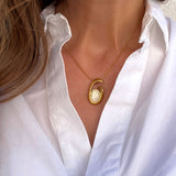 OPAL SWIRL PENDANT NECKLACE