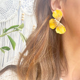 OCHRE PETAL EARRINGS