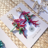 CORAL EARRINGS-MULTI