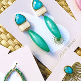 CANDY EARRINGS- AQUA