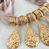 GOLDIE SCARF NECKLACE- TAUPE