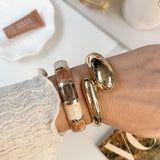 MAYA STRIPE BANGLE- LATTE
