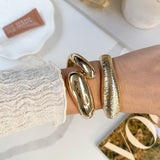 BRUSHED BANGLE- GOLD