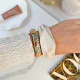 MAYA STRIPE BANGLE- OLIVE