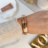 MAYA STRIPE BANGLE- LATTE