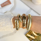 BRUSHED BANGLE- GOLD