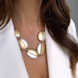 OVAL BRUSHED NECKLACE