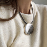 HETTIE CORD NECKLACE- CIRCLE