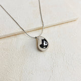 TEAR DROP NECKLACE- SILVER