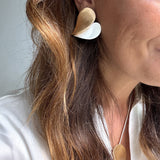 BRUSHED HEART EARRINGS