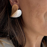 BRUSHED HEART EARRINGS