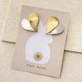 BRUSHED HEART EARRINGS