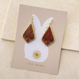 TESS ENAMEL EARRINGS- BERRY
