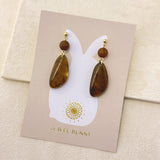 FALL EARRINGS- BROWN