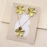 FLORA NECKLACE & EARRING SET- GOLD
