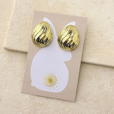 RIPPLE TEARDROP EARRINGS - GOLD