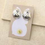 RIPPLE TEARDROP EARRINGS - SILVER