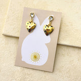 STELLA HEART EARRINGS- GOLD
