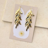 FALLEN LEAF EARRINGS- GOLD