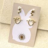 HEART & STAR EARRING SET - GOLD