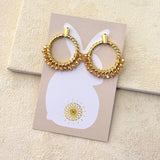 HALO BEADED EARRINGS - GOLD