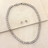 DELUXE NECKLACE & EARRING SET- SILVER