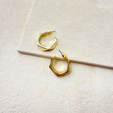 HEXI HOOP EARRINGS - GOLD