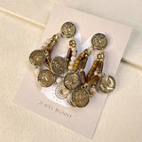 ELIZABETH COIN EARRINGS- NATURAL