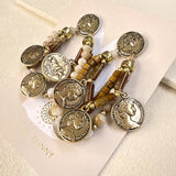 ELIZABETH COIN EARRINGS- NATURAL