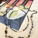 AZURIE NECKLACE & CHOKER SET - BLUE