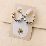 DOTTY HOOP EARRINGS - SILVER