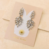 MAPLE LEAF EARRINGS - ANTHRACITE
