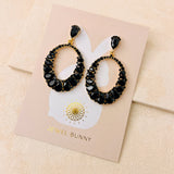DARCY EARRINGS - JET BLACK