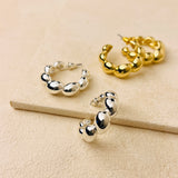DOTTY HOOP EARRINGS - GOLD