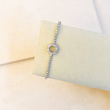 LUXE HALO STACKING BRACELET - SILVER