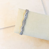 TWISTED STACKING BRACELET - SILVER