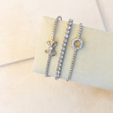 BOW STACKING BRACELET - SILVER