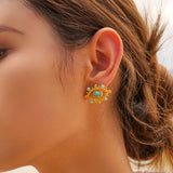 THEA EARRINGS - AQUA