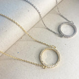HALO PENDANT NECKLACE - SILVER