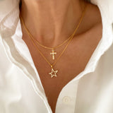 STAR PENDANT NECKLACE - ROSE GOLD