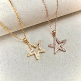 STAR PENDANT NECKLACE - ROSE GOLD