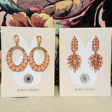 MAPLE LEAF EARRINGS - ROSE GOLD